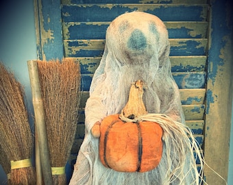 Primitive Ghost and Pumpkin MADE TO ORDER
