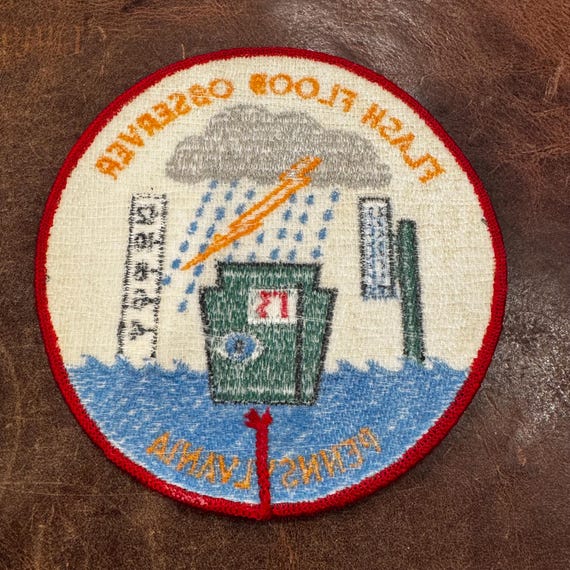 Vintage Flash Flood Observer Patch Pennsylvania W… - image 2