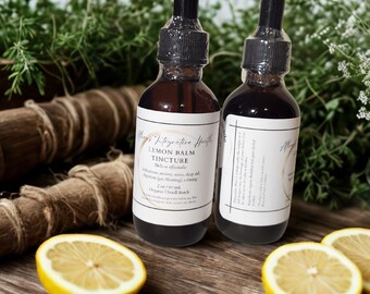 Handcrafted Organic Lemon Balm Tincture - Mood/Sleep Support
