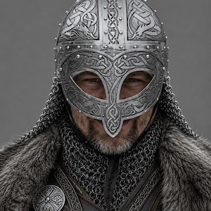 Viking Helmet with Chainmail Aventail – Handmade Steel Norse Warrior Helmet for Cosplay & Collectors