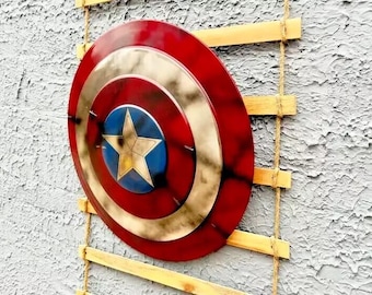 Captain America Shield 1:1 Scale Metal Avengers Replica Superhero Cosplay Movie Prop Display