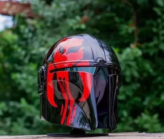 Mandalorian Helmet 18 Gauge Steel Star Wars Inspired Cosplay Armor Wearable Display Helmet