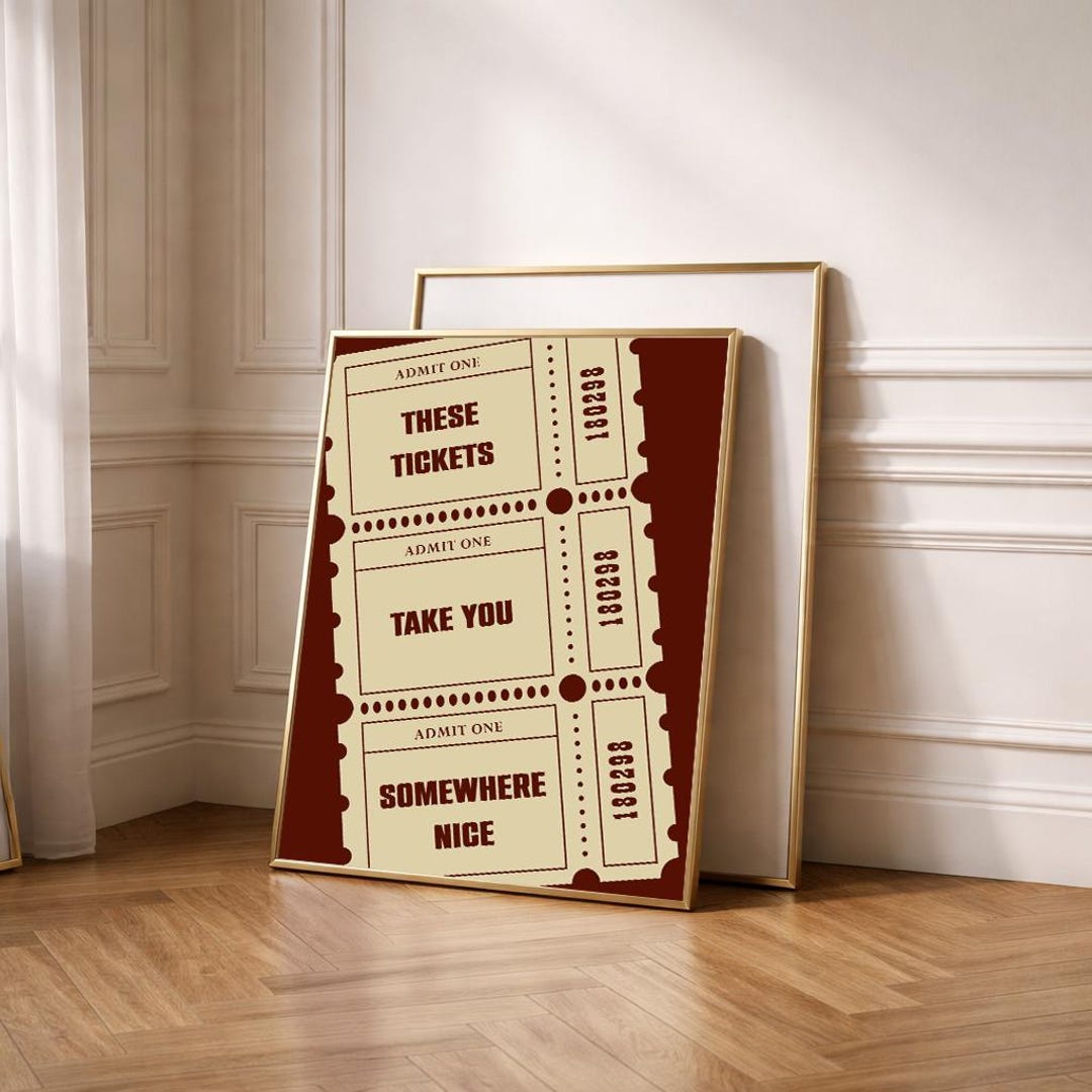 Restro Entry Retro Ticket Poster, Vintage Entry Pass Print, Printable Wall Decor ...