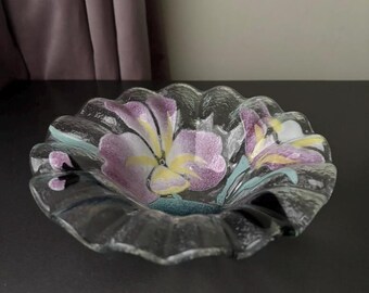 Pressed Flower Ruffle Catchall / Bowl