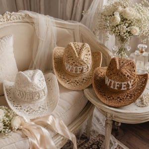 Bride Cowgirl Hat Rhinestone - Etsy display picture 1