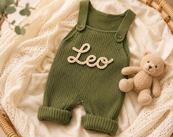 Regalo para baby shower, regalo para el primer cumpleaños de niños, pelele bordado personalizado para niño, peto para bebé con nombre personalizado, peto para niño pequeño con nombre