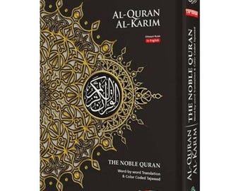 Maqdis B5 Medium Al Quran Al Kareem Word-by-Word Translation Colour Coded Tajweed Black