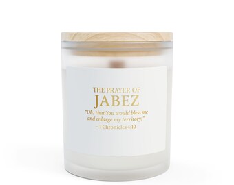 The Prayer of Jabez Candle Kaars van matglas | 11oz, schriftlabel