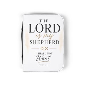 Psalm 23:1 Bibelomslag | Herren är min herde Bibelfodral | Kristet bibelomslag | Skriftbibelbärare | Trogåva