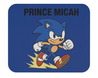 Sonic Runner Mouse Pad | Personalized Name "Prince Micah"