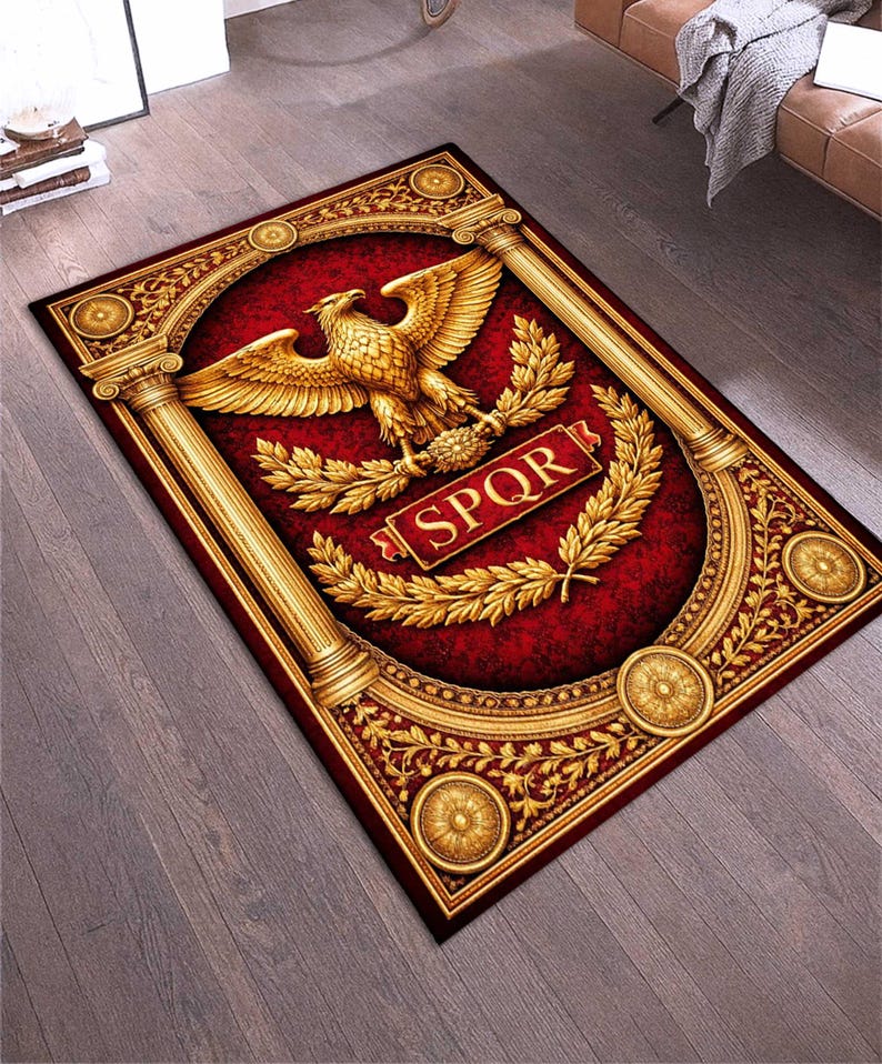 Custom Roman SPQR Eagle Rug - Etsy