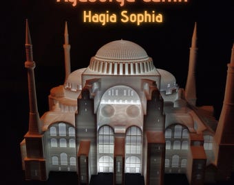 Descarga digital de Santa Sofía, archivos STL para impresión 3D, maqueta detallada de monumento arquitectónico, miniatura de Estambul