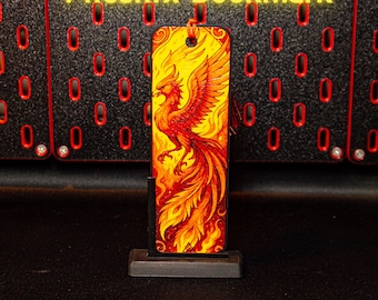 Marcapáginas Fénix (STL) | Archivo de impresión 3D Hueforge | Descarga digital del mítico pájaro de fuego