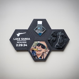 Aanpasbare medaillehouder – Modulaire zeshoekige wandhouder voor sportmedailles