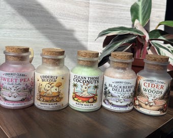 Sales de baño / Elige tu aroma / Sales de baño de leche de cabra / Baño relajante con sales de Epsom / Regalo de spa para ella / Sales de baño hechas a mano