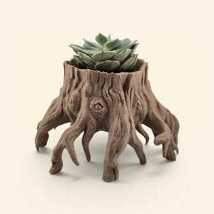 Tree Stump Succulent Pot, Indoor Planter, Succulent Planter, Succulent Pot, Flower Pot, Tree Decor