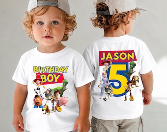 Custom Birthday Toy Story Shirt For Kids, Personalized Disney Birthday Boy Shirt, Woody Buzz Jessie Kids Tee, Toy Story Toddler Shirt