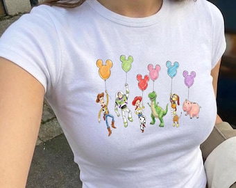 Disney Toy Story Baby Tee, Toy Story Characters Tee, Toy Story 5 Family Matching Shirt, Disneyland Trip y2k Tank Top