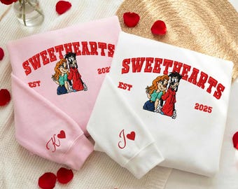 Embroidered Her Max His Roxanne Couple Shirt, Disneyland Valentine's Day Tee, Disney Couple Tee
