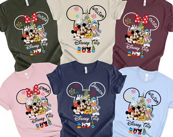Custom Disney Trip 2026 Shirt, Disney Trip shirt, Disneyland Family Vacation Shirt, Disney Family Matching Shirt, Disney World Family Shirt