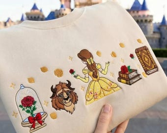 Embroidered Disney Princess Bella Shirt, Disney Trip T-Shirt, Disney Princess Gift, Disneyworld Princess Gift For Kids