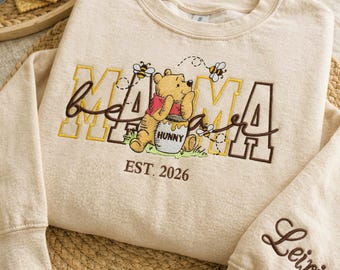 Embroidered Mama Bear Sweatshirt, Mothers Day Sweatshirt, Mama Bear top, Personalised Mama Shirt, Disney Mother's Day Gift