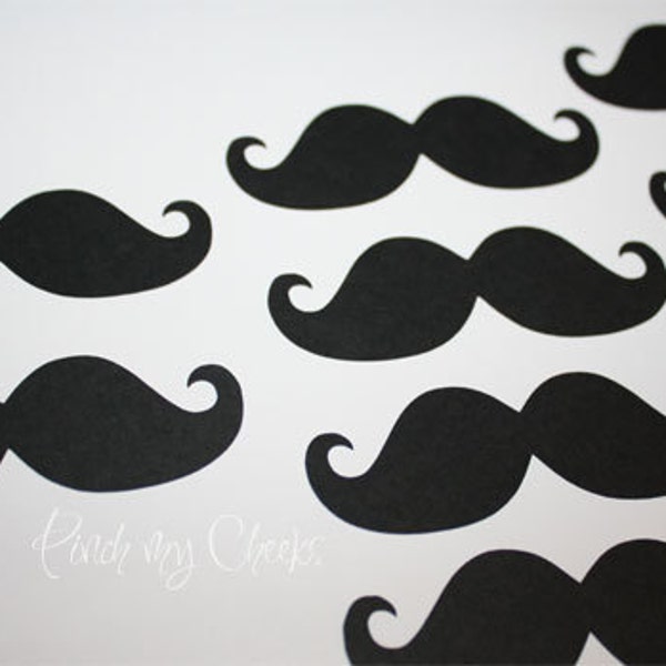 Mustache Black Die Cuts perfect for your Wedding Party LIttle Man Shower Circus Party Cards Wedding Photo booth 110 pieces