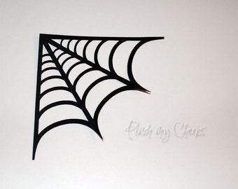 Araña Web esquina negro morir cortes perfectos para tu Halloween Party ducha tarjetas diseño foto stand 4 pieza set