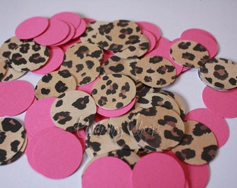 Leopard Cheetah Hot Pink Confetti perfect for your Party Shower Embellishments Tags Decorations Cards 200 pieces