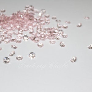100 Blush Pink Baby Pink Light Pink Confetti Wedding Party Diamonds image 1