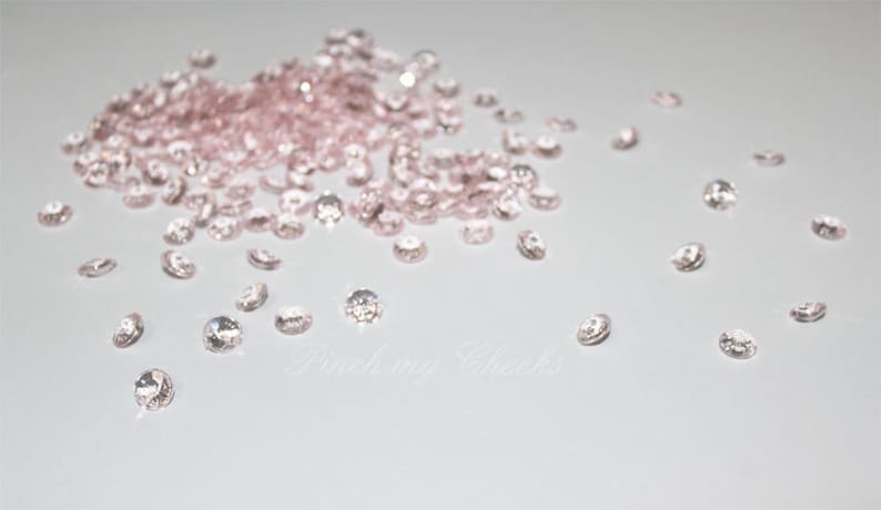 100 Blush Pink Baby Pink Light Pink Confetti Wedding Party Diamonds image 1