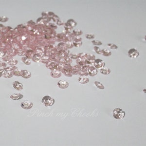 100 Blush Pink Baby Pink Light Pink Confetti Wedding Party Diamonds image 2