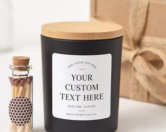 Regalo con testo personalizzato per lei / Candela per Natale, compleanno, anniversario / Ricordo personalizzato per amica, mamma, nonna, collega, dipendente