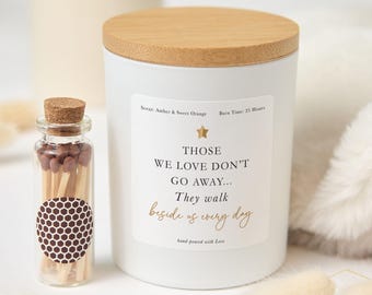 Vela conmemorativa con caja de regalo / Vela de condolencias / Regalo personalizado para el duelo / Vela en memoria de alguien