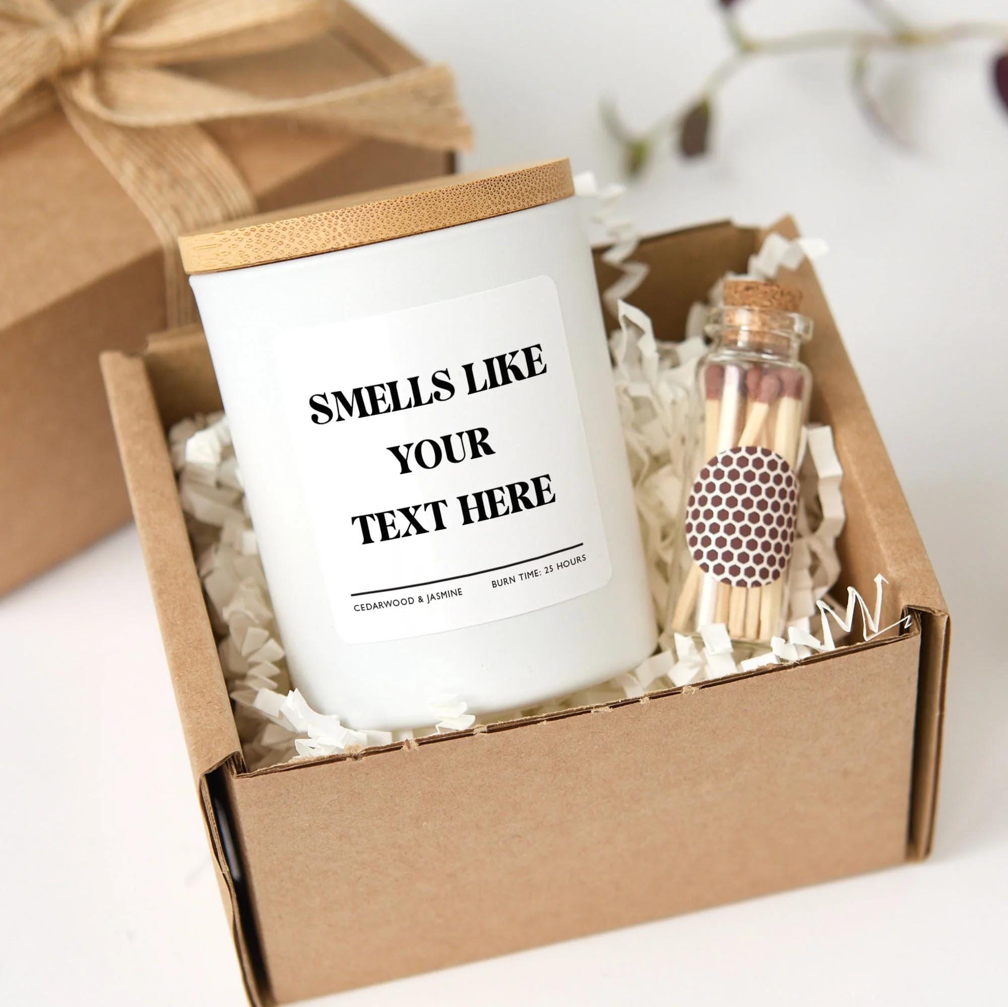 Custom Message Candle | Smells Like Your Text Here | Personalized ...