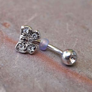 Bow Rook Earring Daith Piercing Eyebrow Ring - Etsy