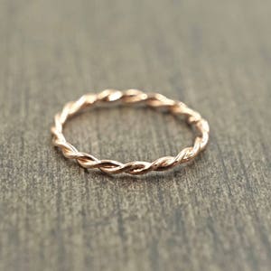 Braided Rose Gold Nose Hoop Nose Ring 20G Rose Gold Hoop Earring