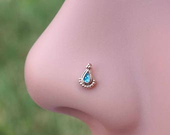 Bollywood Rose Gold Nose Stud Rose Gold Nose Ring