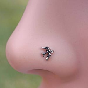 Bird Nose Ring Nose Stud Sparrow