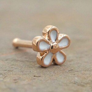 Daisy Rose Gold Nose Ring Rose Gold Nose Stud