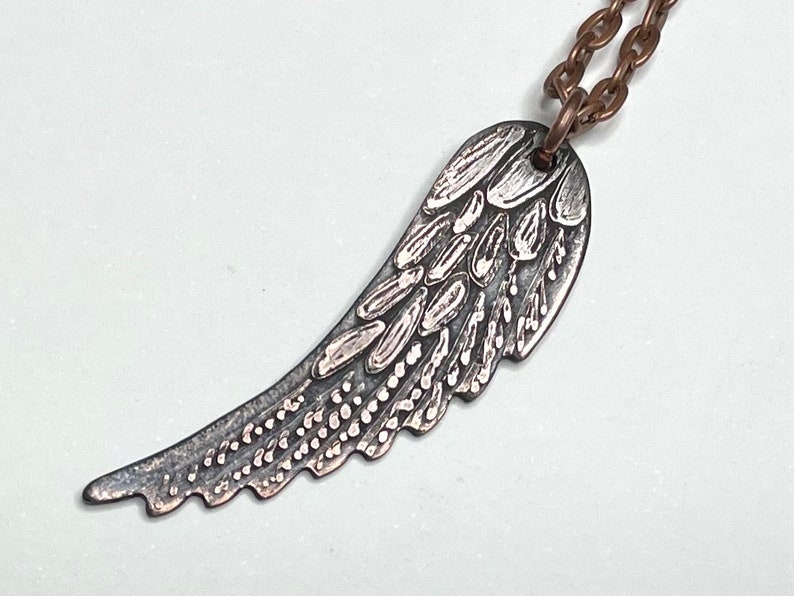 Angel Wing Bird Wing Feather Necklace image 5