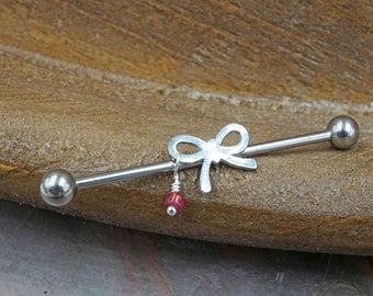 Silver Bow Industrial Barbell 14g Scaffold
