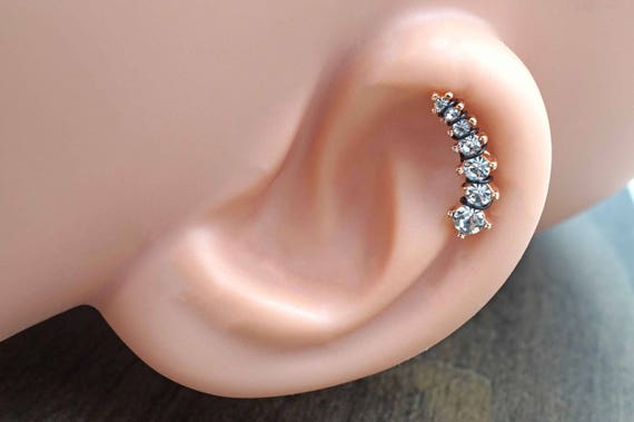 Rose gold cartilage stud sale