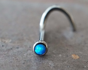 18g Opal Nose Ring / Opal Nose Screw