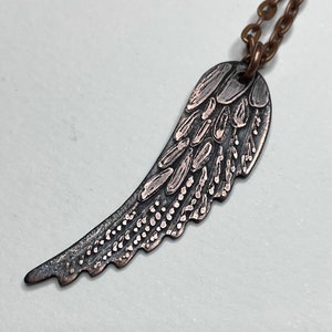 Angel Wing Bird Wing Feather Necklace image 4