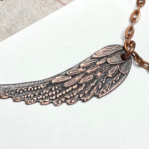 Angel Wing Bird Wing Feather Necklace image 2