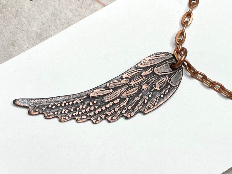 Angel Wing Bird Wing Feather Necklace image 2