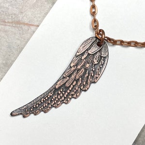 Angel Wing Bird Wing Feather Necklace image 1