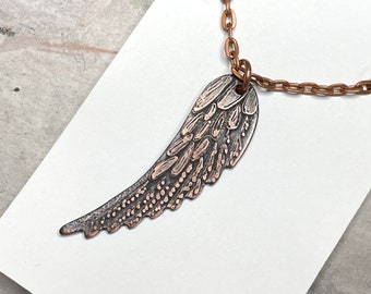 Angel Wing Bird Wing Feather Necklace