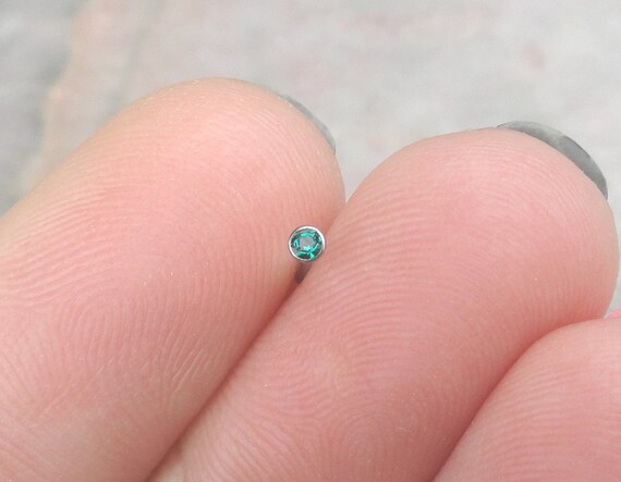 Nose Ring Emerald Green Nose Piercing Etsy